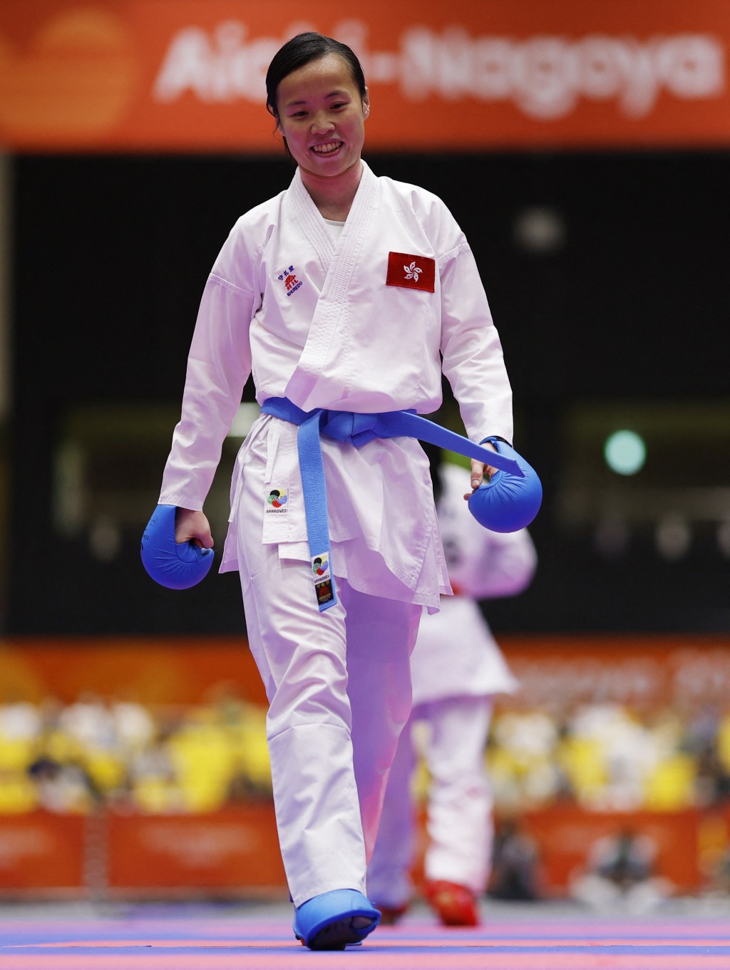 曾綺婷於亞運女子「組手」50公斤級決賽憾負馬來西亞選手Shahmalarani CHANDRAN，取得銀牌。路透社