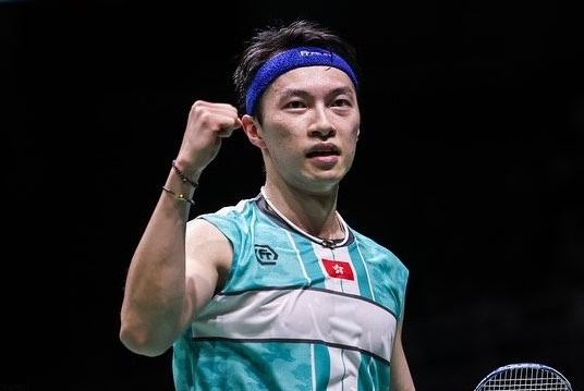 家朗激戰下勝出印尼大師賽首圈比賽。家朗IＧ