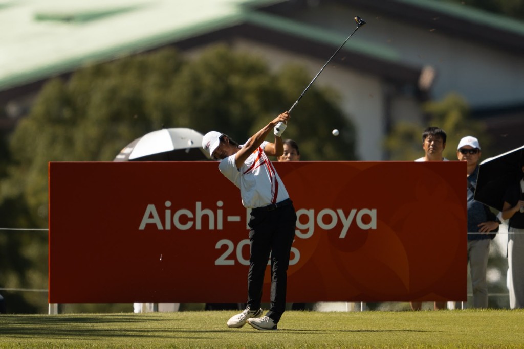 高爾夫球男子個人賽:香港隊許龍一、黑純一、張雄熙 - 2026名古屋亞運。劉駿軒攝 高爾夫球男子個人賽:香港隊許龍一、黑純一、張雄熙 - 2026名古屋亞運。劉駿軒攝