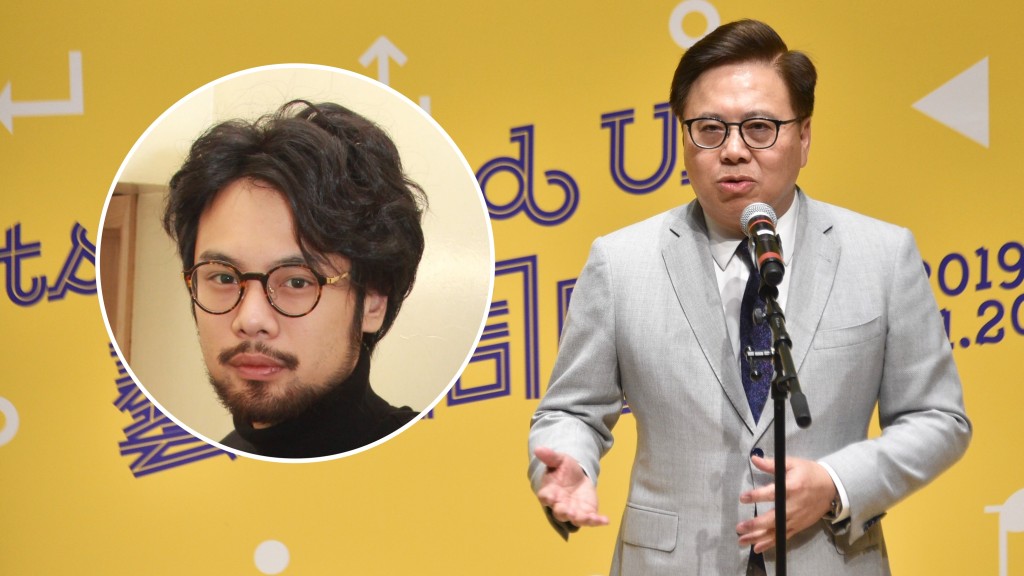 香港電影發展局主席王英偉恭賀《手捲煙》導演在第40屆香港電影金像獎中取得新晉導演奬。資料圖片