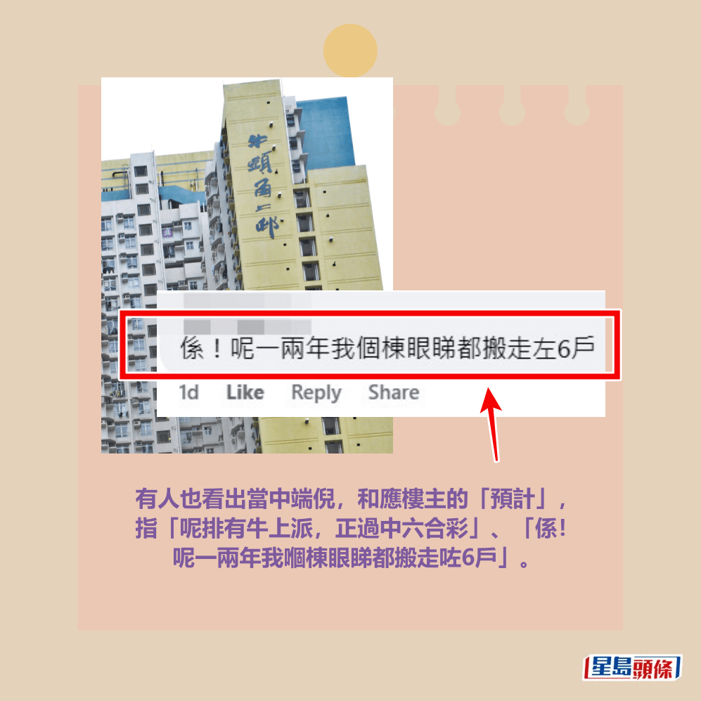 facebook截圖（資料來源：WaiWai Heung＠facebook公屋討論區）和資料圖片