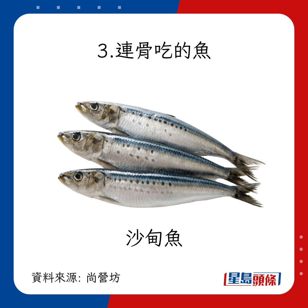 高鈣食物來源：連骨吃的魚 沙甸魚