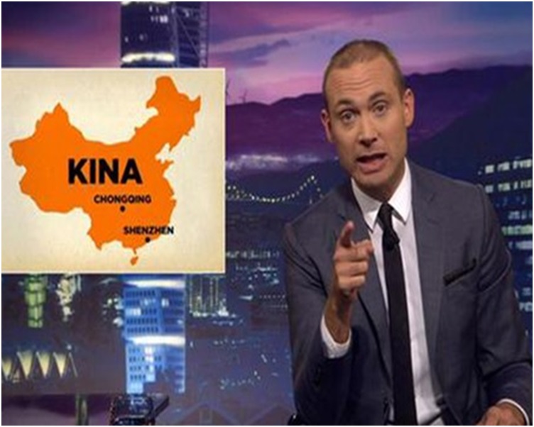 中国大使馆又指节目使用的中国地图缺少台湾及西藏部份地区。网图