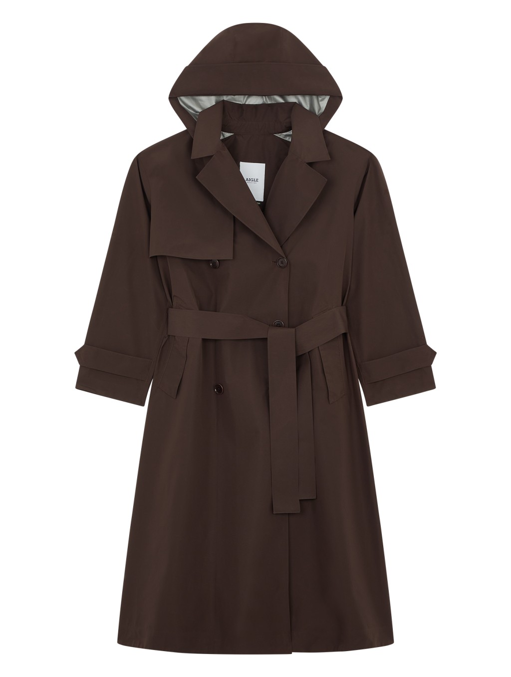 再生纤维Gore-Tex长身女装外套/$5,500，具备持久的防水、防风及透气功能。