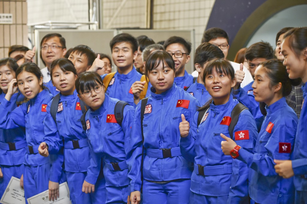 「少年太空人体验营2023」由5月1日至31日接受全港中学提名学生参加。图为往年体验营学员。资料图片