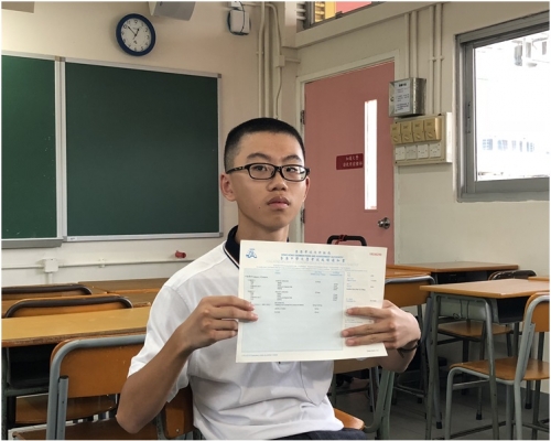 徐文鴻在文憑試考獲5科20分佳績。資料圖片