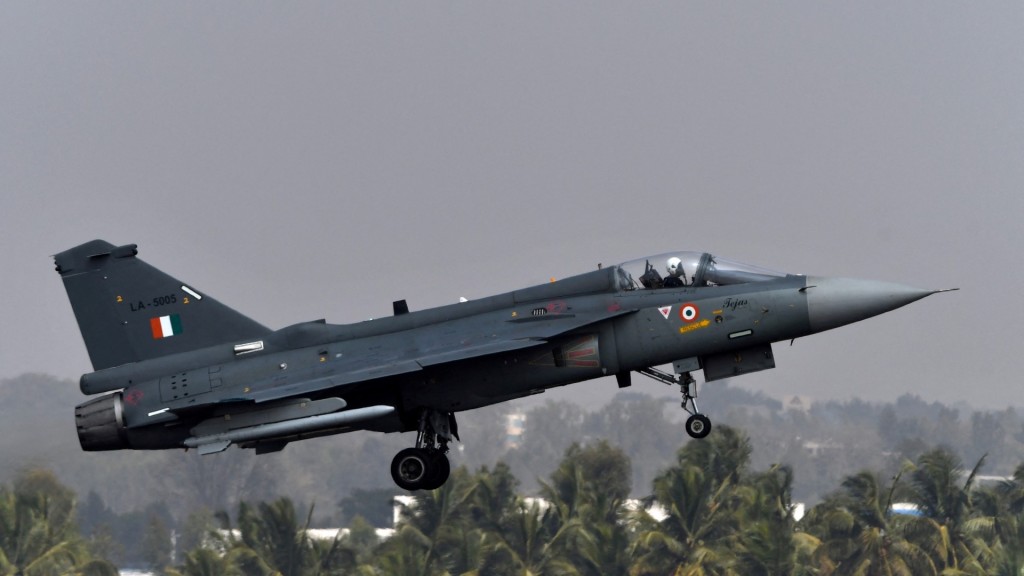 印度空軍「光輝」（Tejas）輕型戰機。 路透社