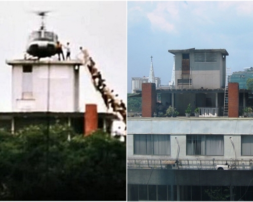 當年西貢的撤員大樓如今仍在。資料圖片