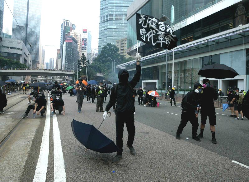 去年9月29日金鐘騷亂事件，事後共多人被控暴動罪。資料圖片