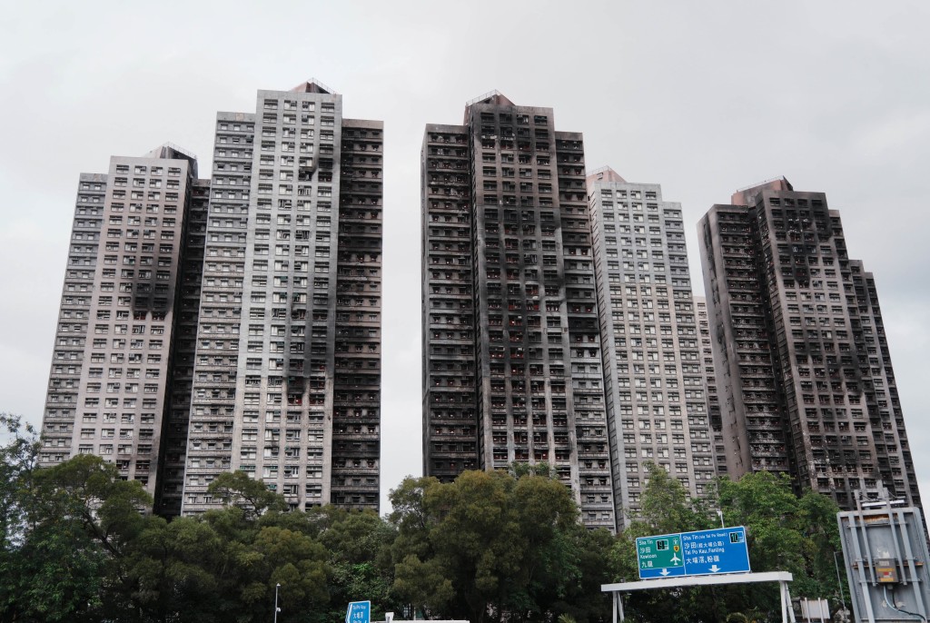 大埔宏福苑去年發生五級大火。資料圖片