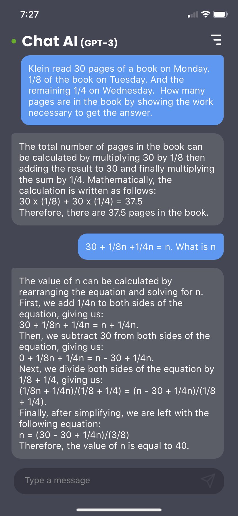 数学奇差的ChatGPT竟算出书本有半页⋯⋯