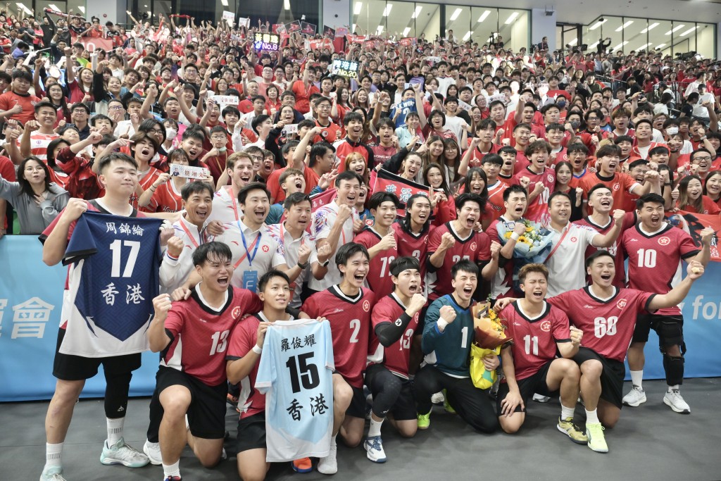 香港男子手球隊度過夢幻一周。何君健攝