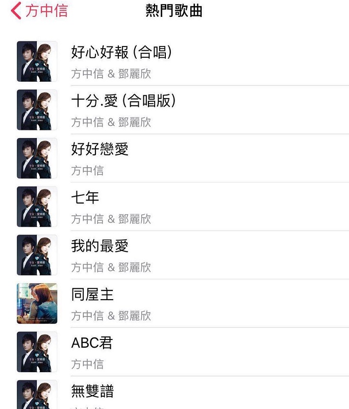 小方Stephy的合唱歌都變成「方中信」。
