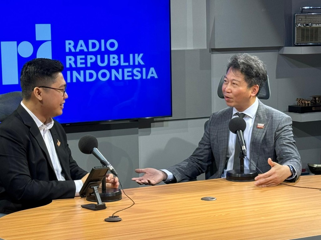 廣播處長張國財在印尼國家廣播電台訪問中表示，兩台合作促進兩地民心相通。