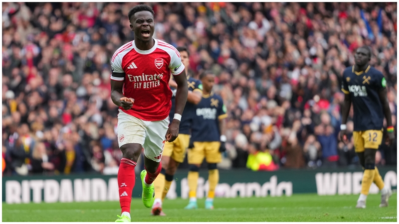 沙卡今季各賽已共入6球。AP