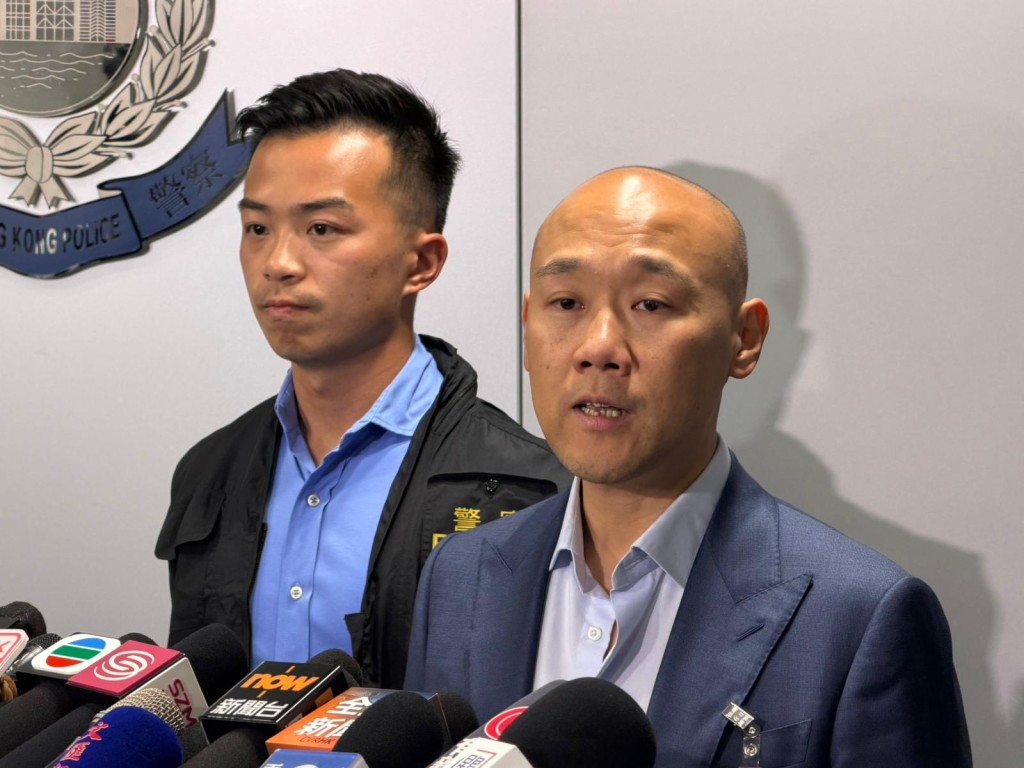 灣仔警區助理指揮官(刑事)林建達警司交代案情。 灣仔警區助理指揮官(刑事)林建達警司交代案情。