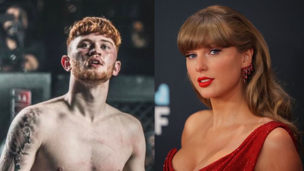 英國MMA新手與美國流行音樂天后泰勒絲同名同姓都叫Taylor Swift。 IG/路透社