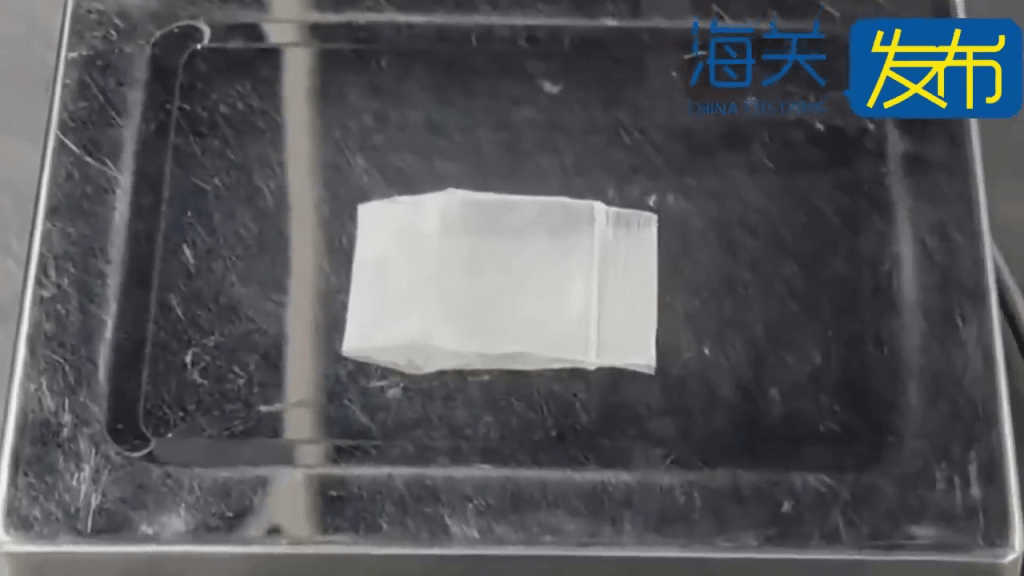 毒男北上面青青神情亢奮，被揭香水布袋藏冰毒，西九龍站斷正。