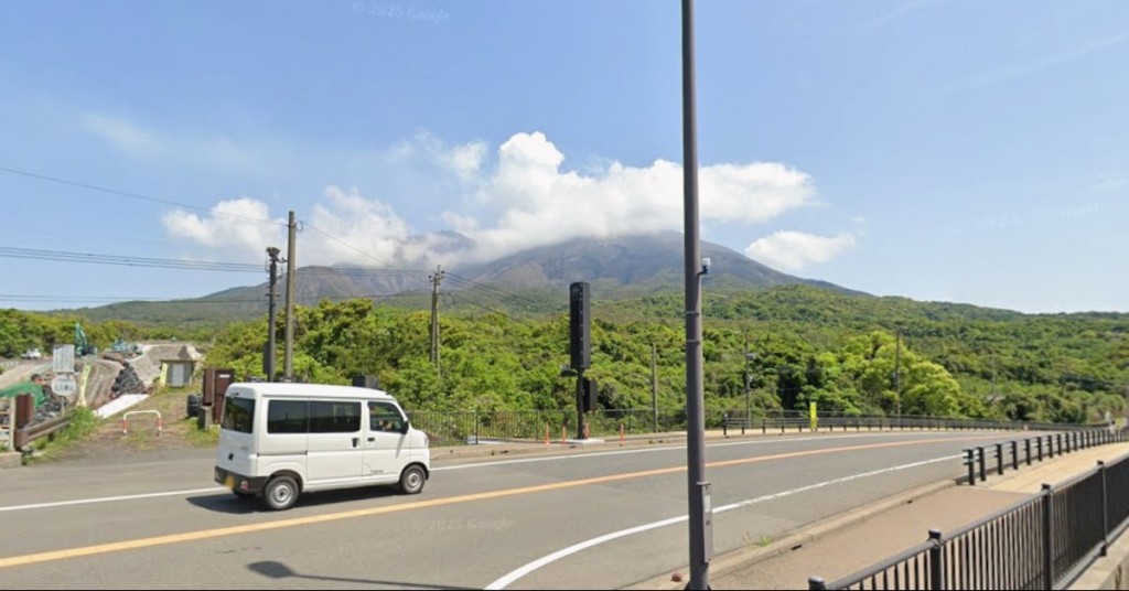 櫻島火山警戒等級維持3級。Google Maps 櫻島火山警戒等級維持3級。Google Maps