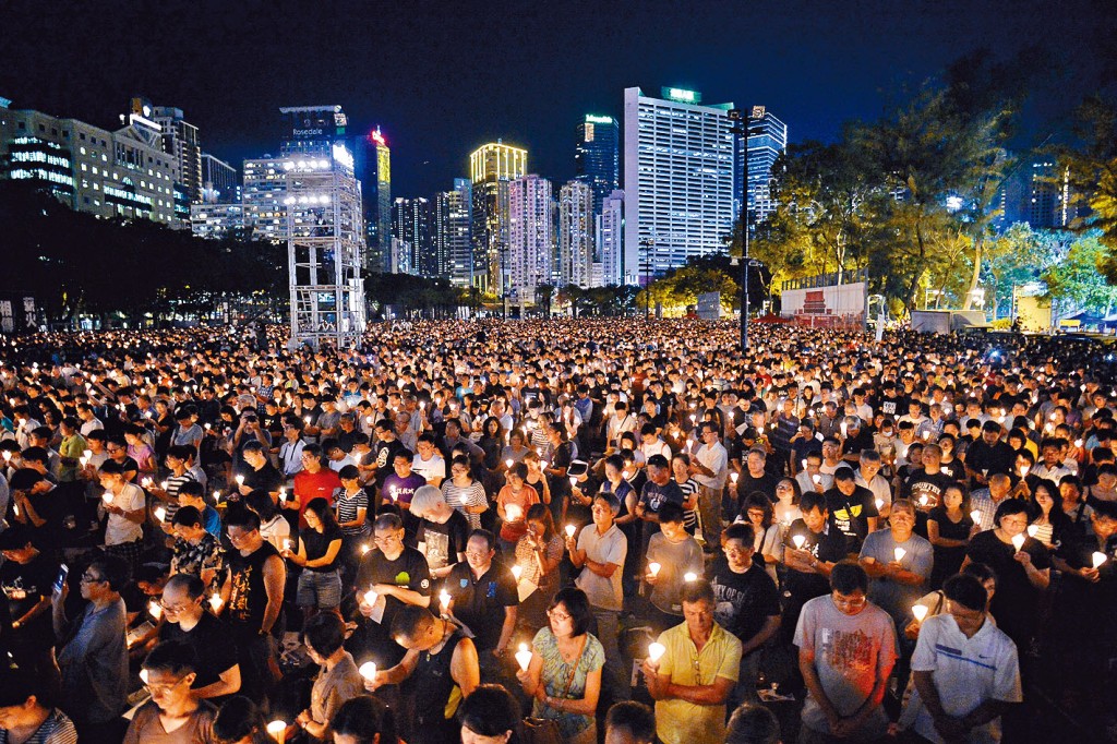 支聯會過去舉辦燭光晚會悼念「六四事件」，近日傳出解散。