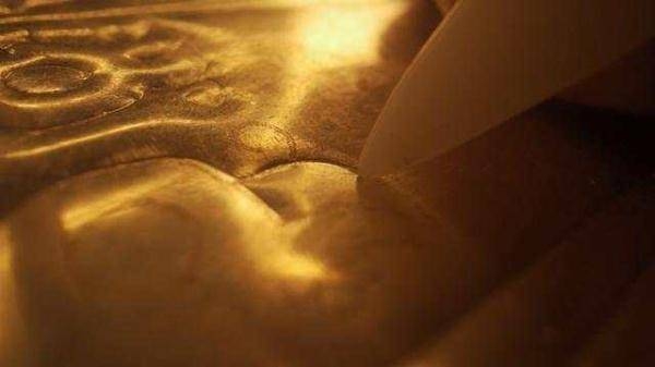 內地UP主「神還原」三星堆金杖。網圖