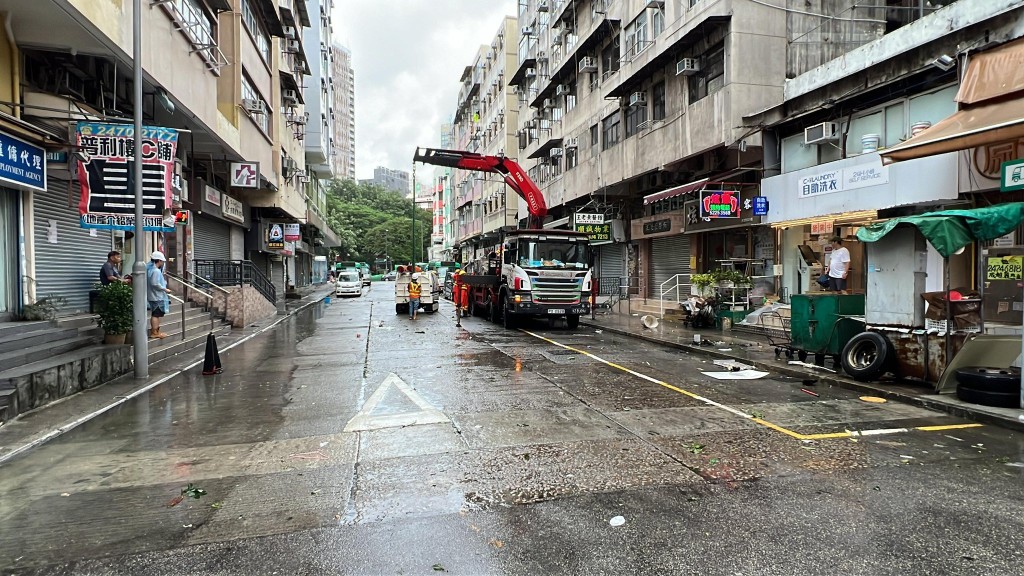 元朗東堤街水浸個案已完成處理。下水水FB圖片