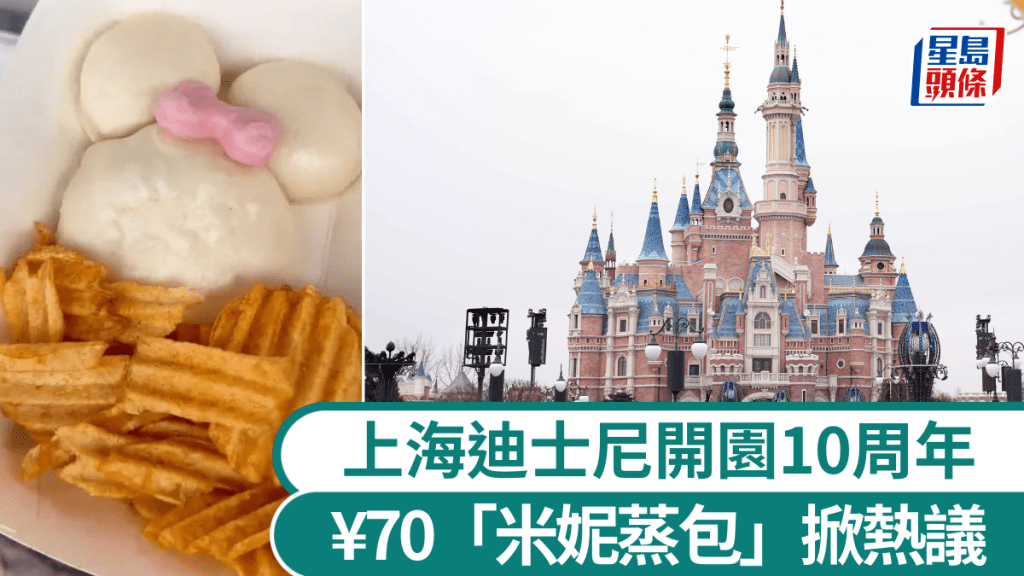 上海迪士尼樂園推出售價70元人民幣的「米妮蒸包」，有遊客認為定價太貴。大象新聞