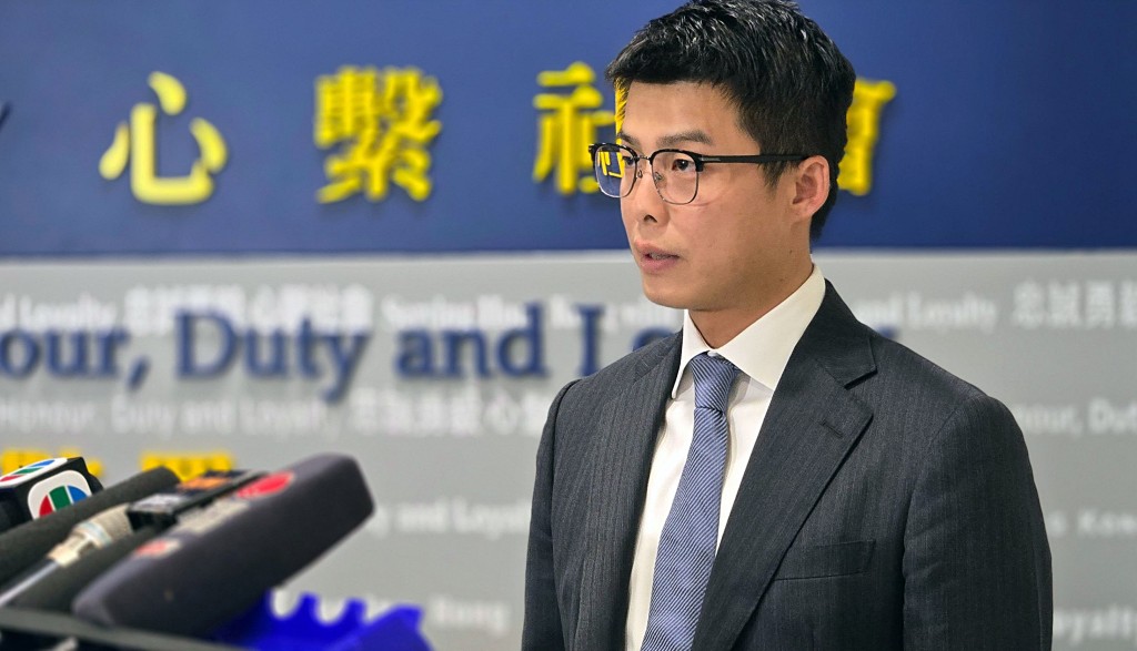元朗警區重案組第二隊高級督察林嘉傑。 元朗警區重案組第二隊高級督察林嘉傑。