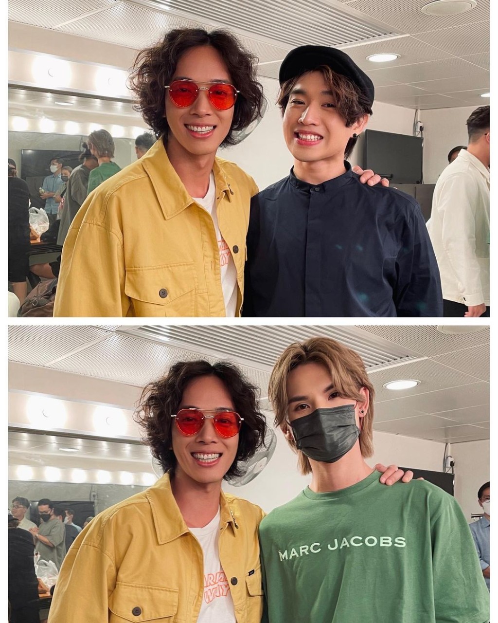 張明偉一直都好喜歡音樂,與MIRROR成員有緣合照。