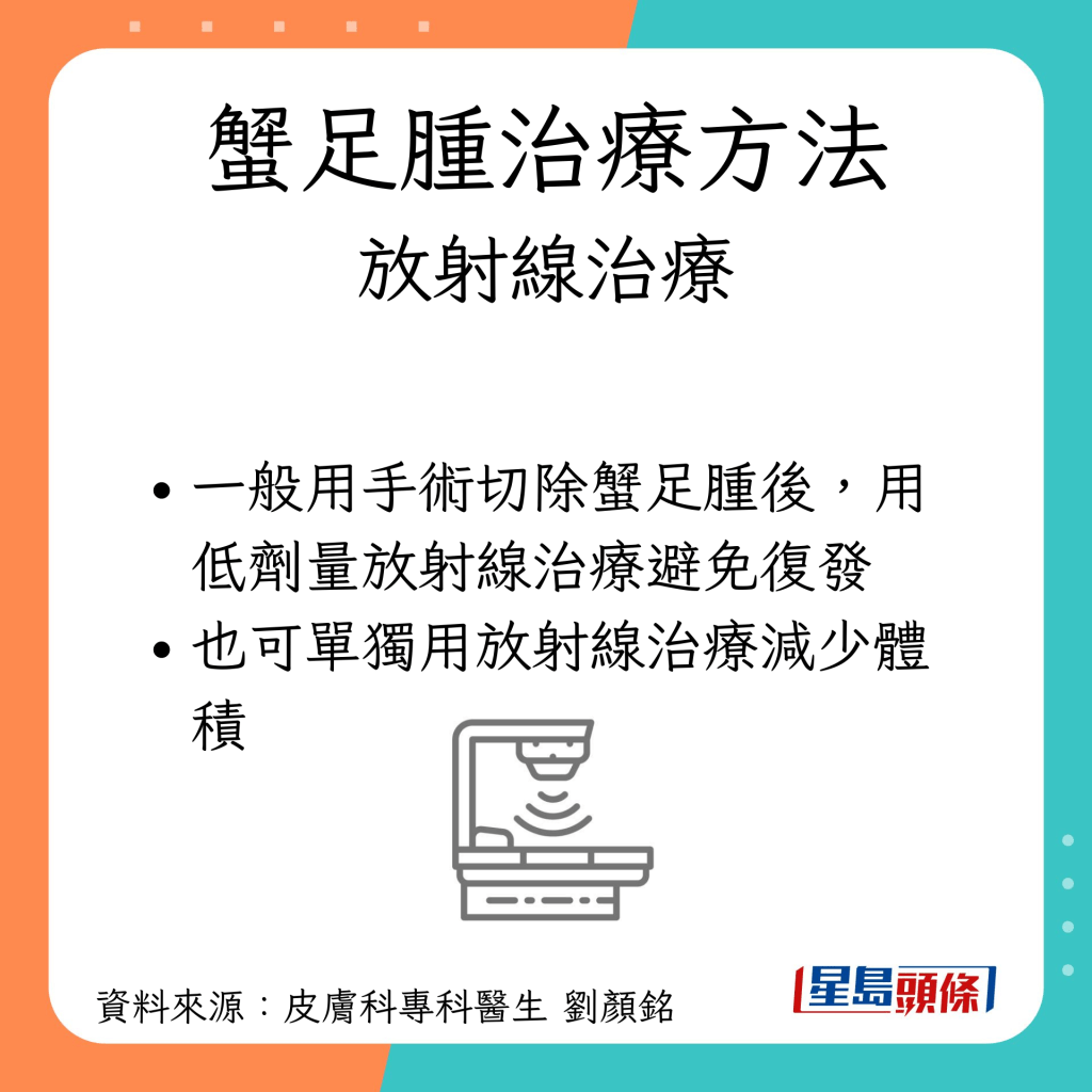 蟹足腫治療方法 放射線治療 作用