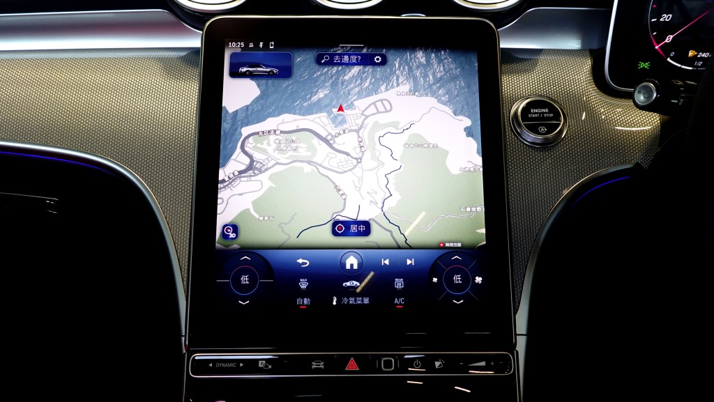 平治全新CLE開篷轎跑車，11.9吋緃向觸屏內置GPS導航。