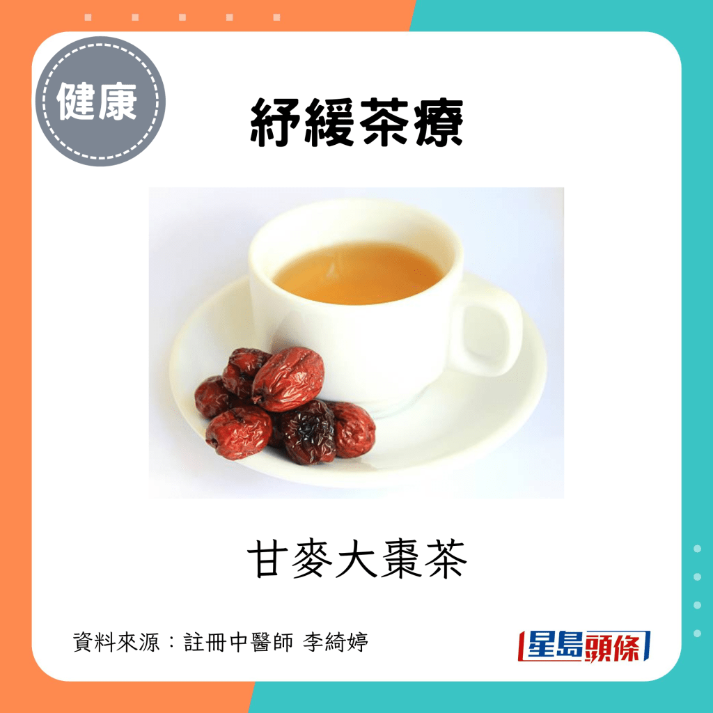 紓緩茶療：甘麥大棗茶