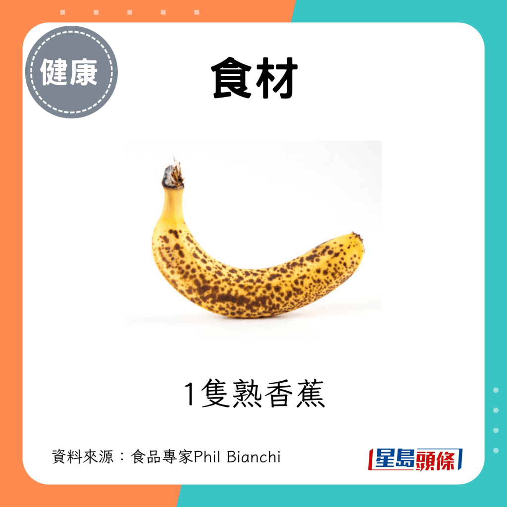 食材：1只熟香蕉