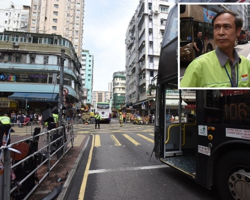 被撞九巴車長形容，當時旅巴「車速好快」。