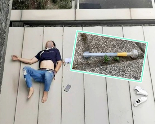 台灣一名男子因怕被警方發現自己吸毒,竟將吸毒工具丟下行車天橋,並自行跳橋。網上圖片