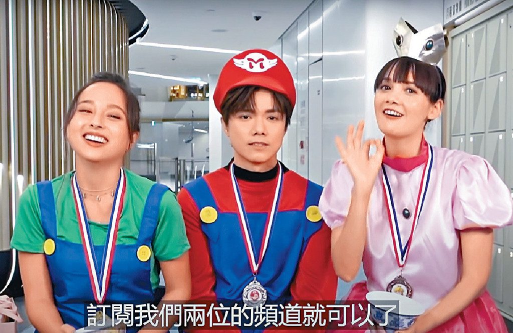 ■左起：J Lou、軒仔及Asha大放笑彈。
