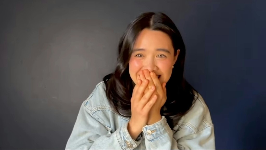 張敏鈞罕有地放下性感,以密實一面試鏡。 張敏鈞罕有地放下性感,以密實一面試鏡。