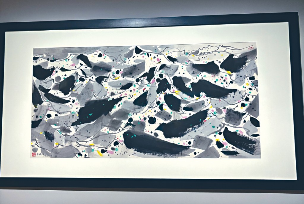 吳冠中《萬水千山》的水墨作品。