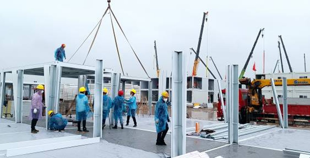 廣州最大方艙醫院在南沙區開建。互聯網