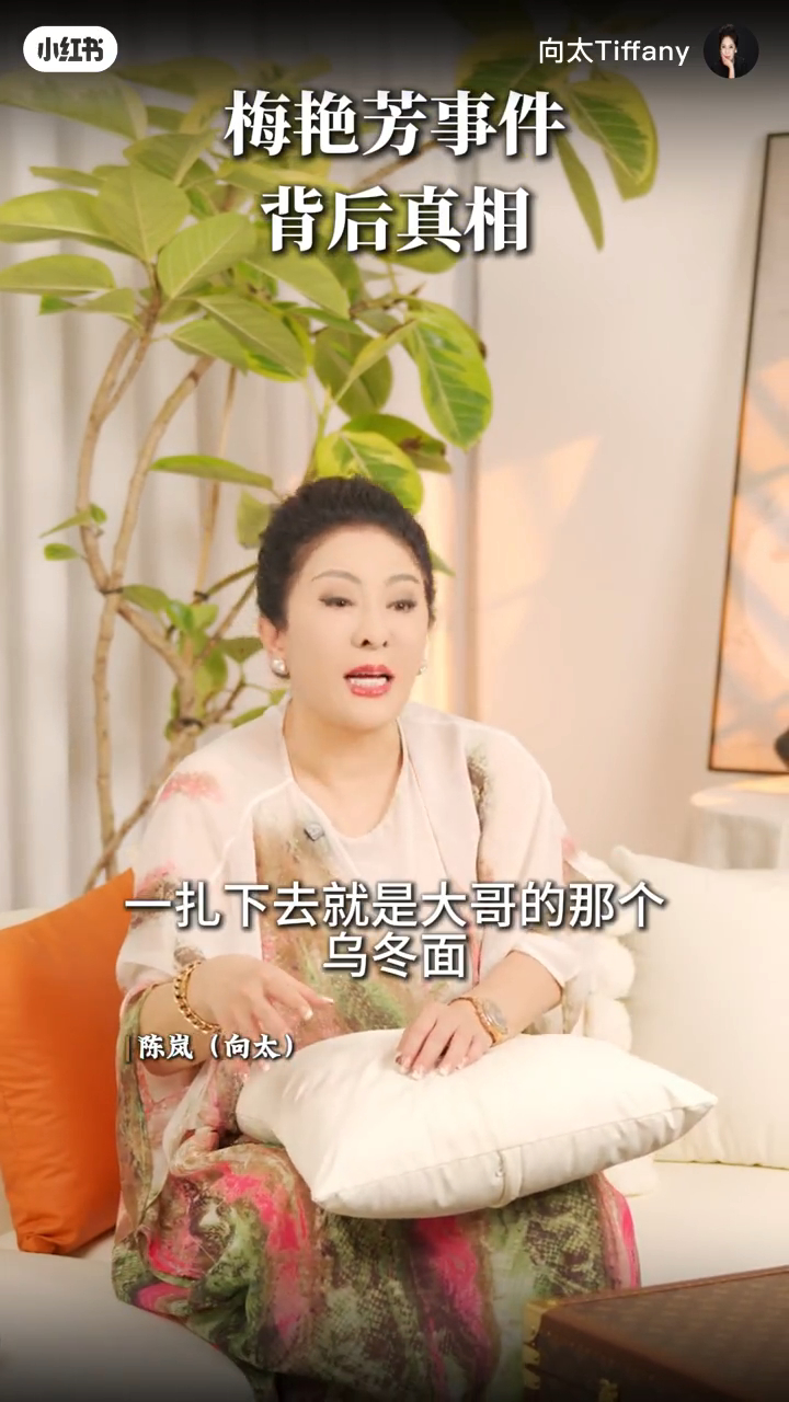 向太指梅艷芳當時醉得將酒杯飛向大哥的烏冬上。