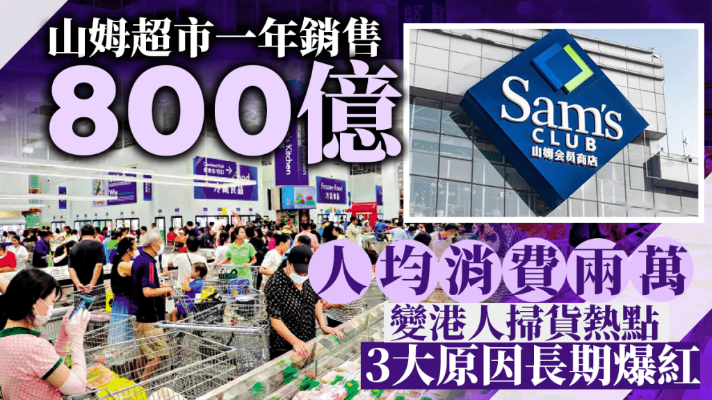山姆超市一年銷售800億，人均消費兩萬， 變港人掃貨熱點，3大原因長期爆紅。