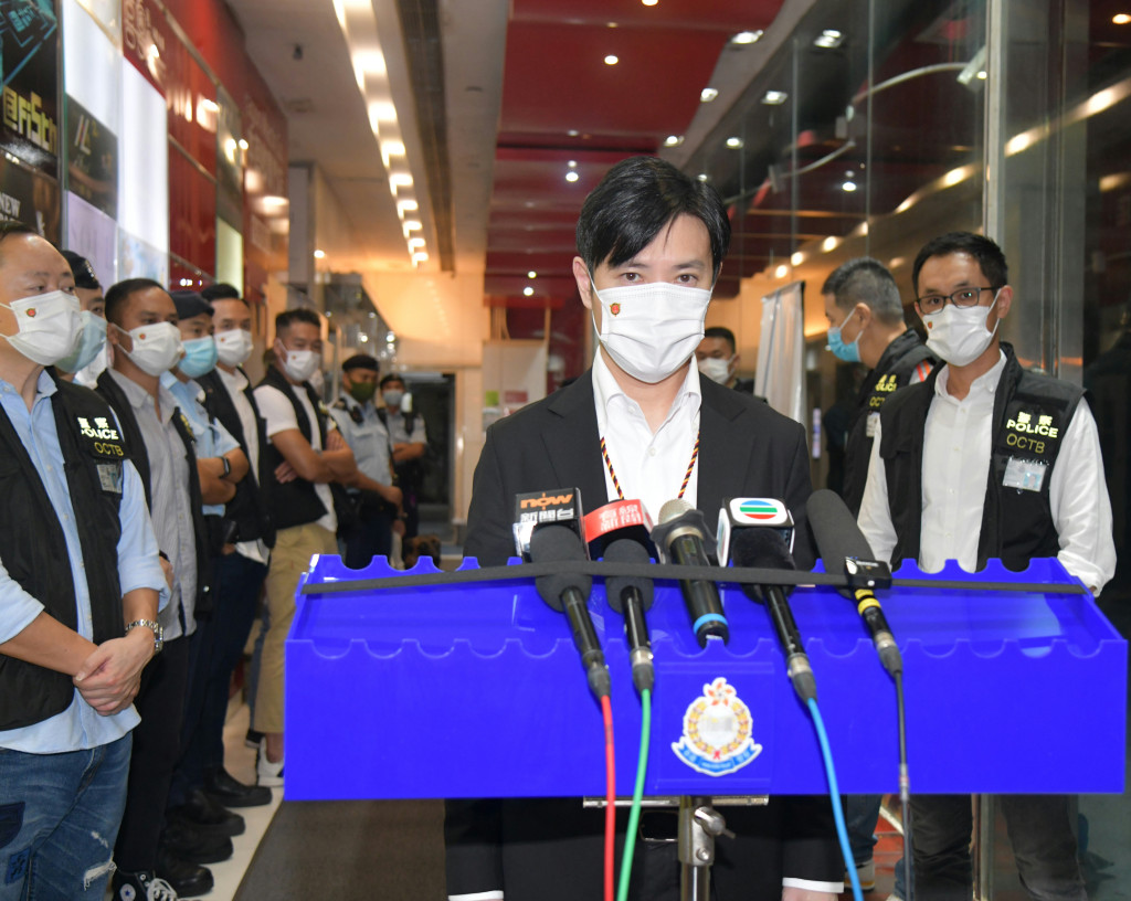 警方有組織及三合會罪案調查科署理總警司何振東。徐裕民攝