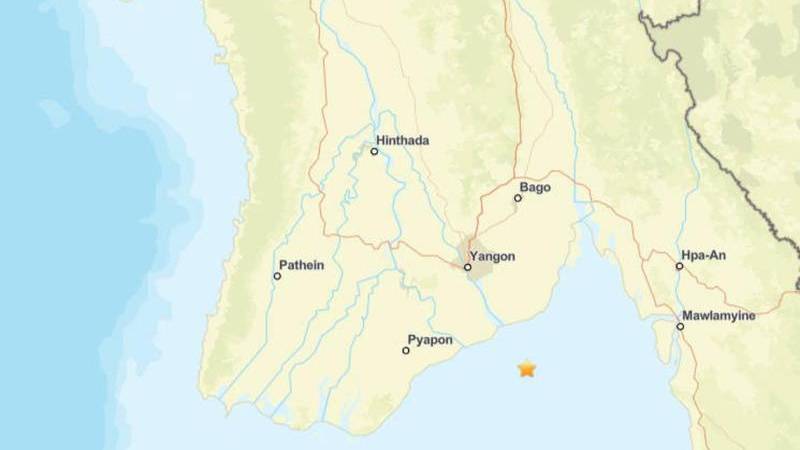 緬甸仰光省發生5.1級地震,震央位於仰光省昆千貢鎮。 美國地質調查局