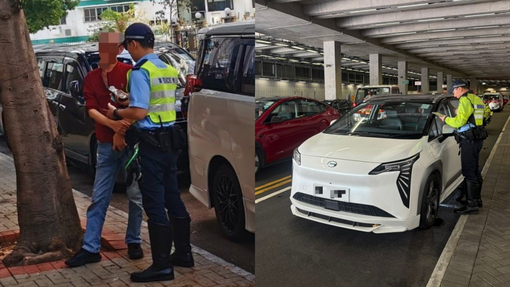 警方西九龍放蛇打擊白牌車 拘兩男司機