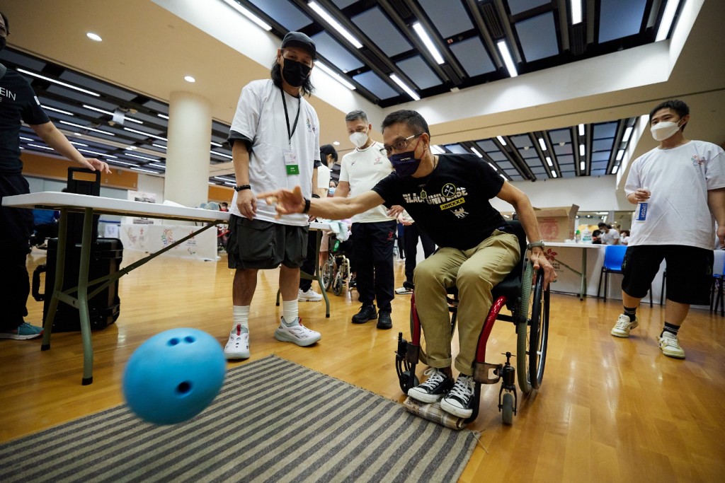 香港残奥日2022吸引市民踊跃参与其中，逾2500人到场体验不同的残疾运动项目。公关提供图片