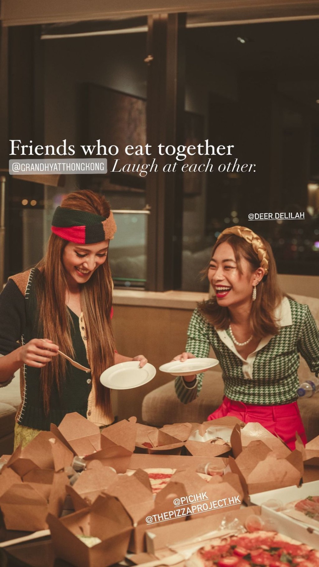 陳凱琳(左)的表情好為食。