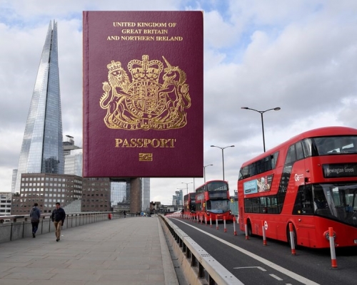 英政府擬修例規定BNO簽證港人抵達英國後有意與家人同住。路透社資料圖片
