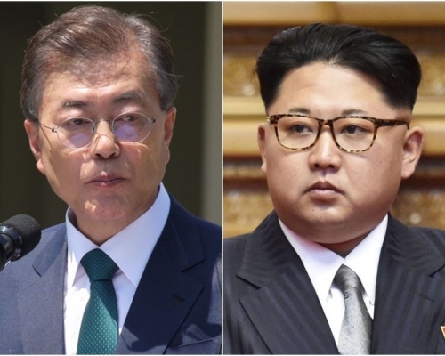 文在寅（左图）和金正恩（右图）明早将举行首脑峰会。（资料图片）