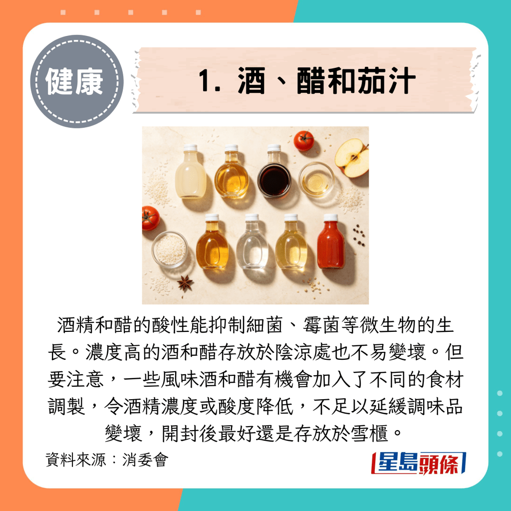 酒精和醋的酸性能抑制細菌、霉菌等微生物的生長。 酒精和醋的酸性能抑制細菌、霉菌等微生物的生長。