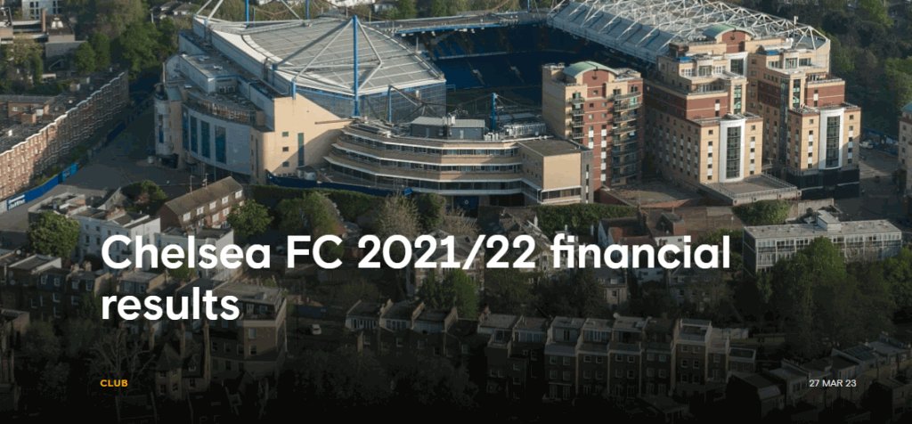 英超球会车路士，昨日公布2021/2022季度的财务报告，录得净亏损1.2亿英镑。Reuters